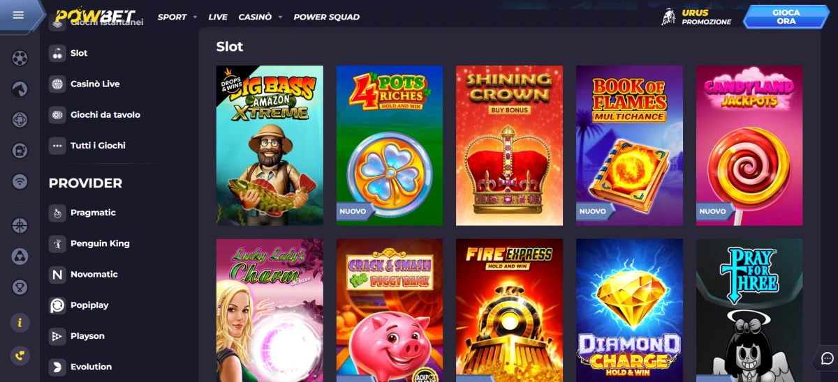 powbet casino giochi